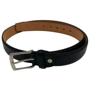 Men's Genuine Leather Belt Smooth Finish Size L 38-40 Black Brown